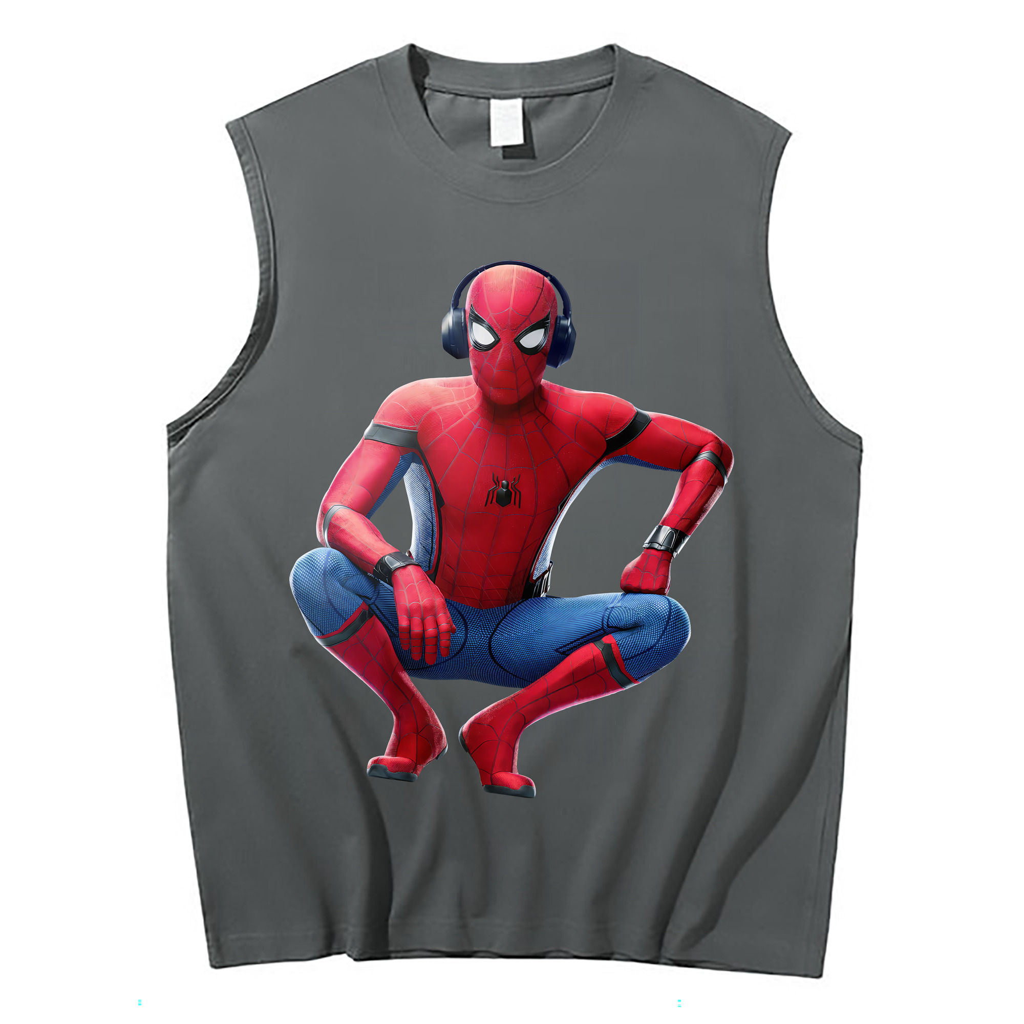 （画像用） Spider Man スパイダーマン コットン100％タンクトップ（フロントプリント）